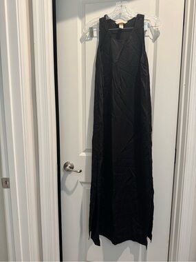 H&M Black Sleeveless Maxi Dress - Long A-Line Silhouette size small